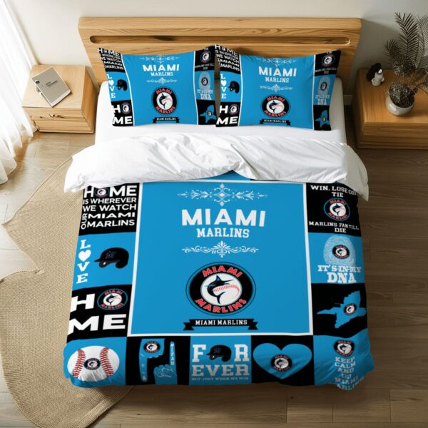 Miami Marlins Pride Duvet Bedding Set