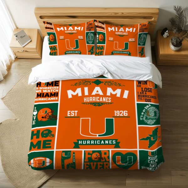 Miami Hurricanes Pride Duvet Bedding Set