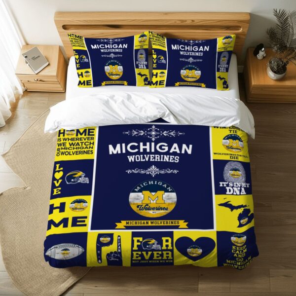 Michigan Wolverines Pride Duvet Bedding Set