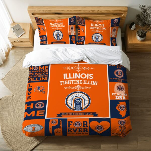 Illinois Fighting Illini Pride Duvet Bedding Set