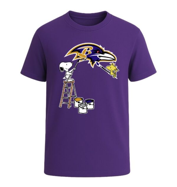 Snoopy Painting Baltimore Ravens Spirit