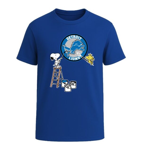 Snoopy Painting Detroit Lions Spirit
