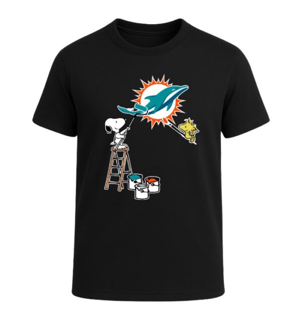 Snoopy Painting Miami Dolphins Spirit