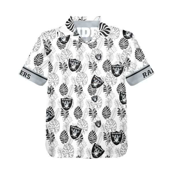 Las Vegas Raiders Tropical Leaf Hawaiian Shirt