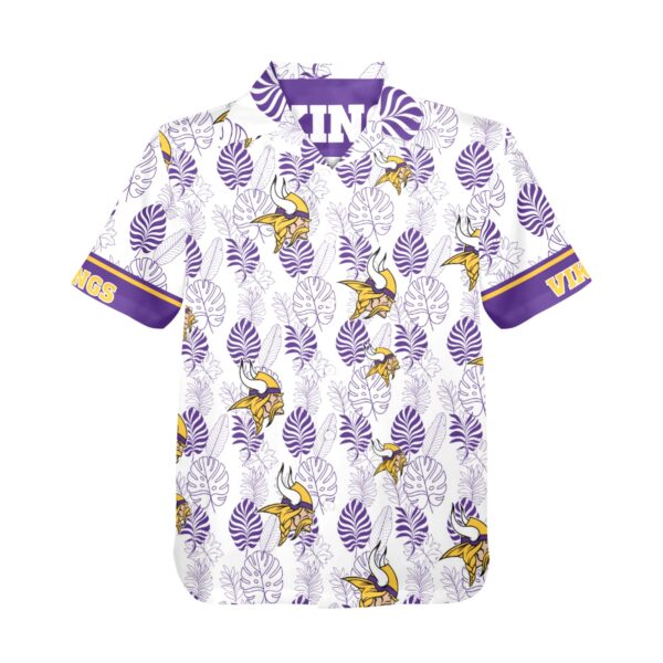 Minnesota Vikings Tropical Leaf Hawaiian Shirt