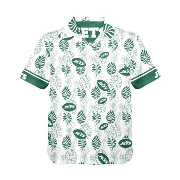 New York Jets Tropical Leaf Hawaiian Shirt