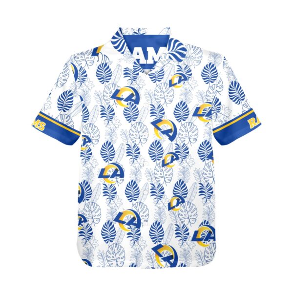 Los Angeles Rams Tropical Leaf Hawaiian Shirt