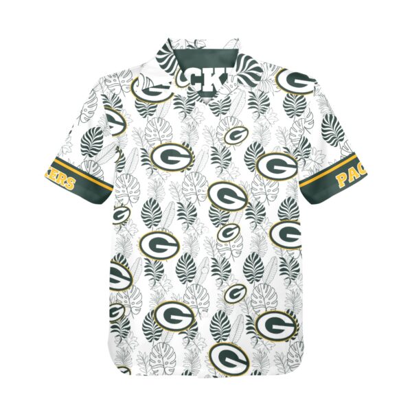 Green Bay Packers Tropical Leaf Hawaiian Shirt