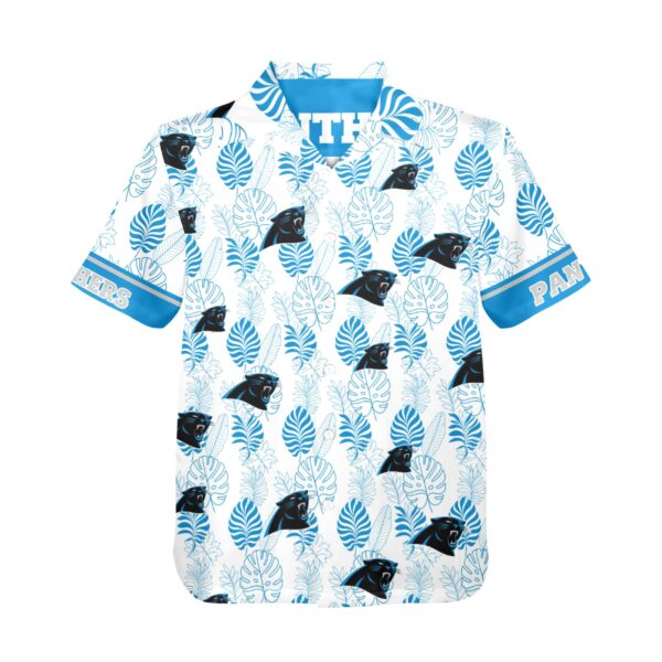 Carolina Panthers Tropical Leaf Hawaiian Shirt
