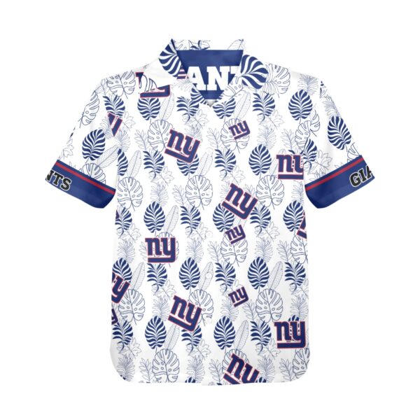 New York Giants Tropical Leaf Hawaiian Shirt