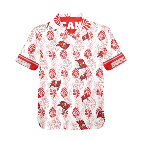 Tampa Bay Buccaneers Tropical Leaf Hawaiian Shirt