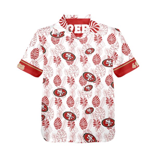 San Francisco 49ers Tropical Leaf Hawaiian Shirt