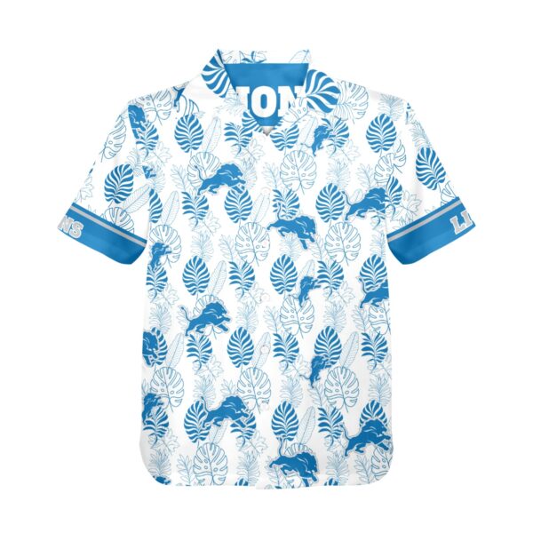 Detroit Lions Tropical Leaf Hawaiian Shirt