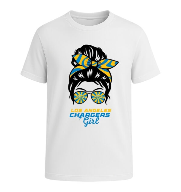 Los Angeles Chargers Girl Messy Bun Glasses