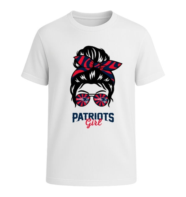 New England Patriots Girl Messy Bun Glasses