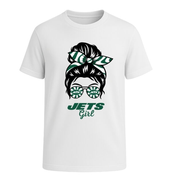 New York Jets Girl Messy Bun Glasses