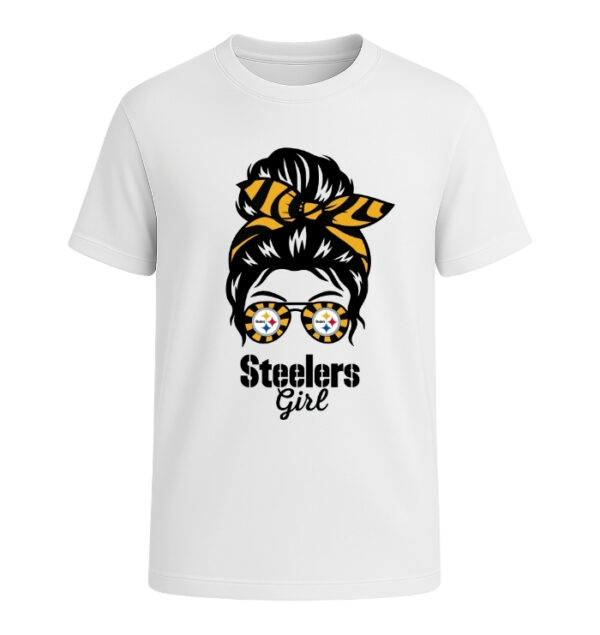Pittsburgh Steelers Girl Messy Bun Glasses