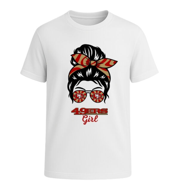 San Francisco 49ers Girl Messy Bun Glasses