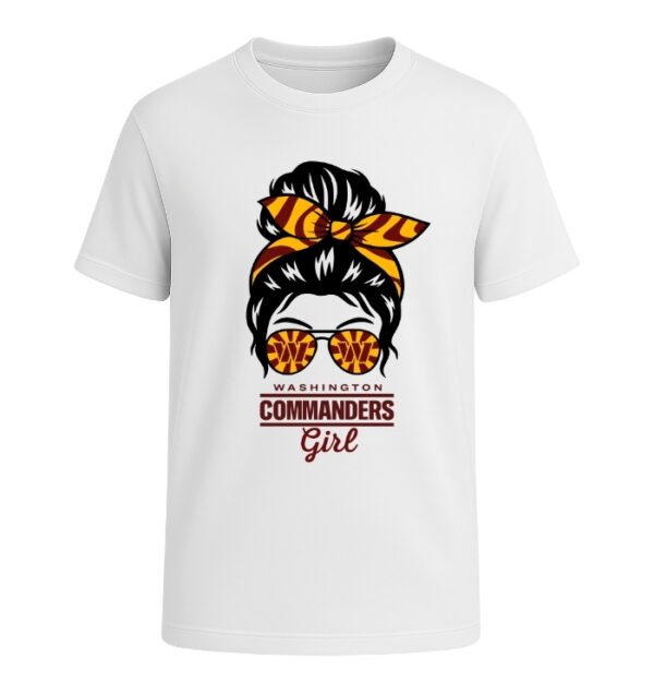 Washington Commanders Girl Messy Bun Glasses