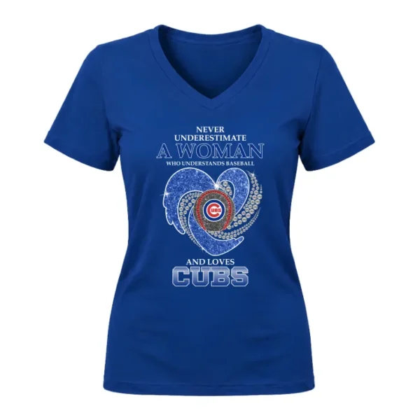 Chicago Cubs Women’s Short Sleeve V-neck T-shirt