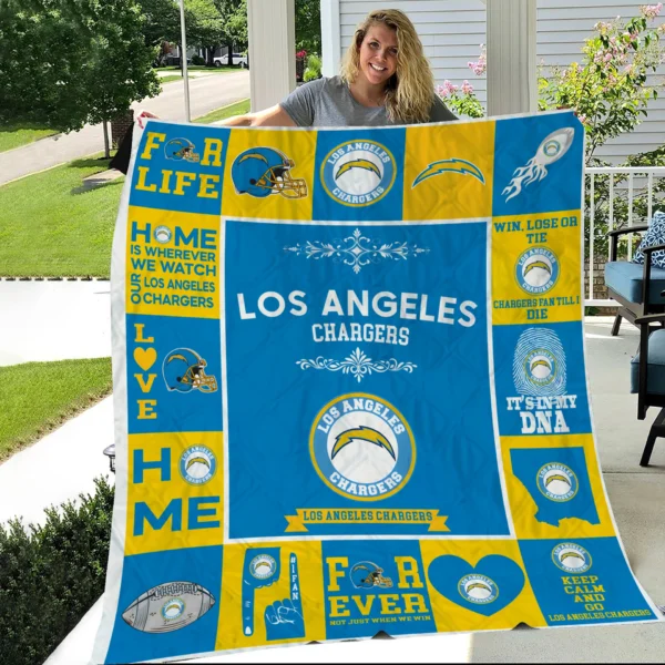 Los Angeles Chargers Pride Quilt Blanket